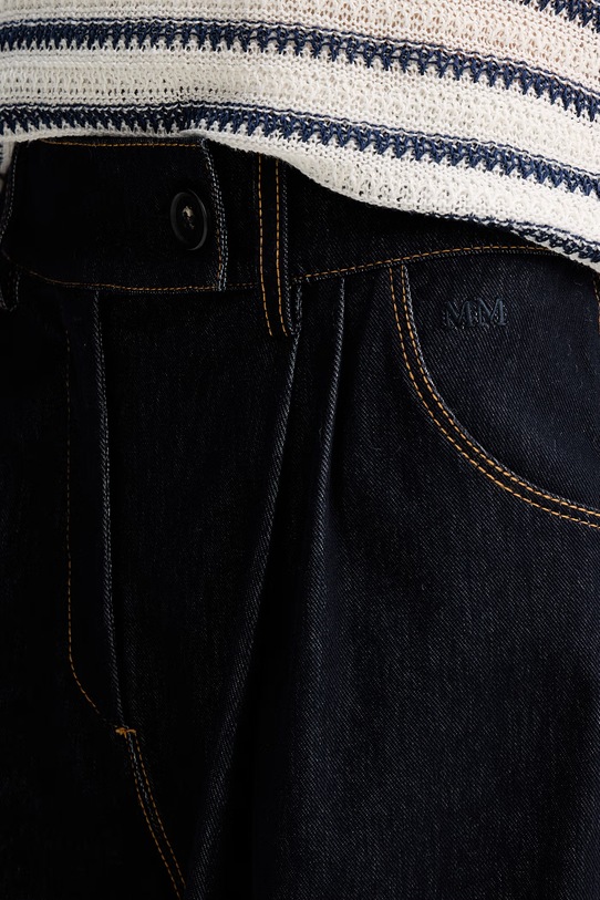 MM by Max Mara jeansy straight damskie SARTA granatowy 2616781017600