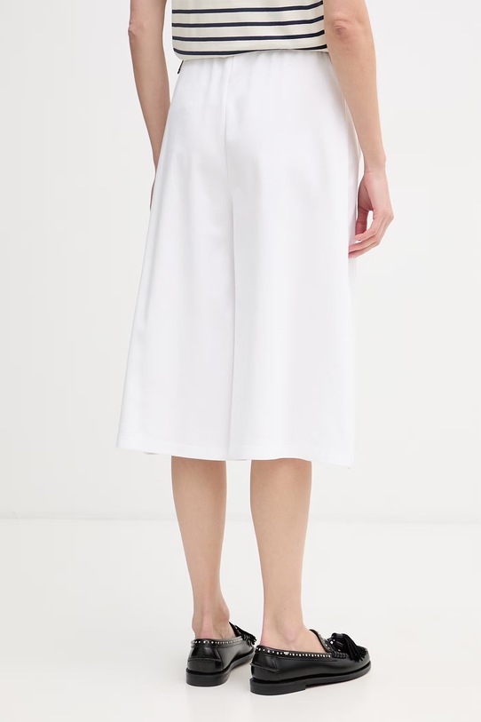 Oblečení MM by Max Mara bermudy dámské s bavlnou PIOMBO 2616781018600 bílá