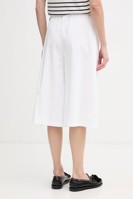 Oblečení MM by Max Mara bermudy dámské s bavlnou PIOMBO 2616781018600 bílá