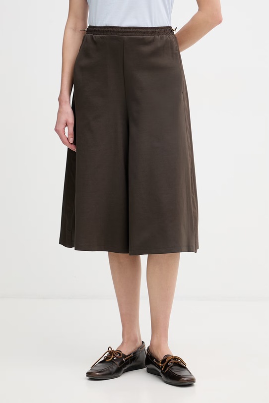 MM by Max Mara bermudy dámské s bavlnou PIOMBO hnědá 2616781018600