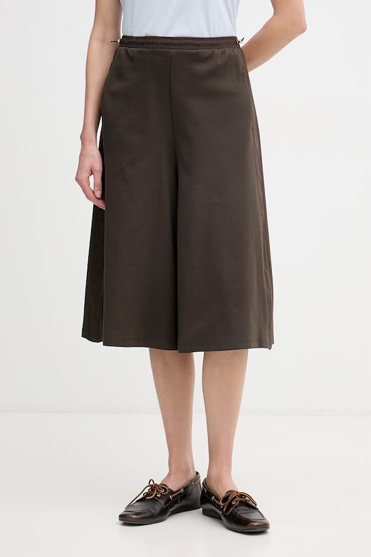 MM by Max Mara bermudy dámské s bavlnou PIOMBO hnědá 2616781018600