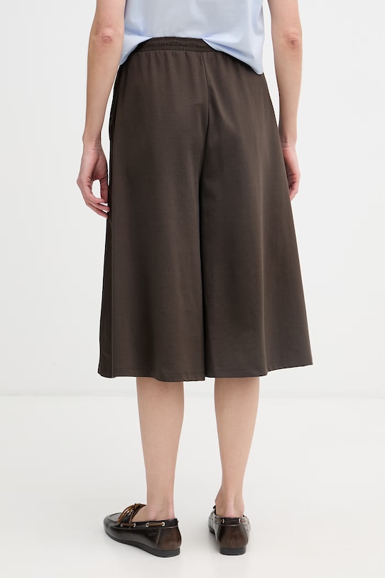 Oblečení MM by Max Mara bermudy dámské s bavlnou PIOMBO 2616781018600 hnědá