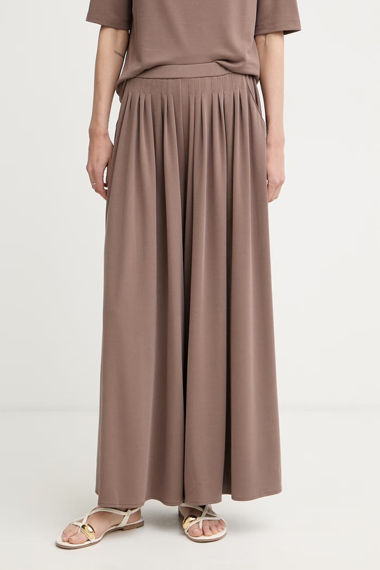 MM by Max Mara nohavice culottes dámske s modalom CICALA hnedá 2616781048600