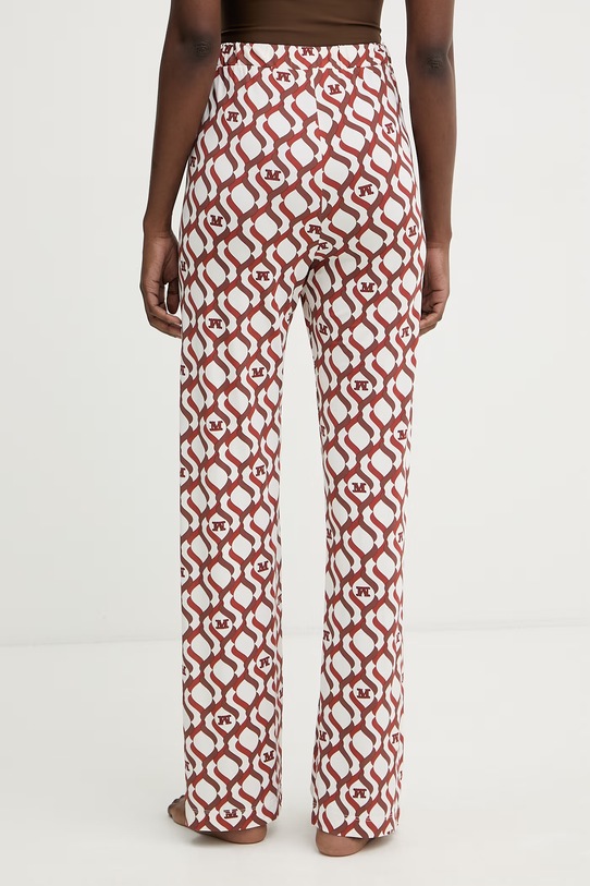 Odzież Max Mara Beachwear spodnie damskie z wiskozy ABATE 2616781029600 brązowy