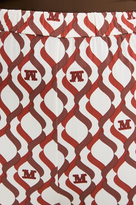 Max Mara Beachwear spodnie damskie z wiskozy ABATE brązowy 2616781029600