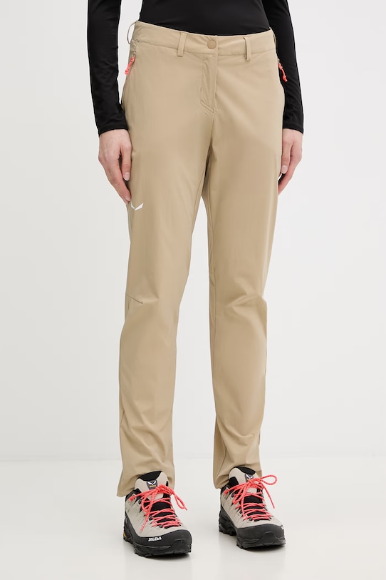 Αθλητικό παντελόνι Salewa PUEZ TALVENA ύφασμα μπεζ 00.0000028880
