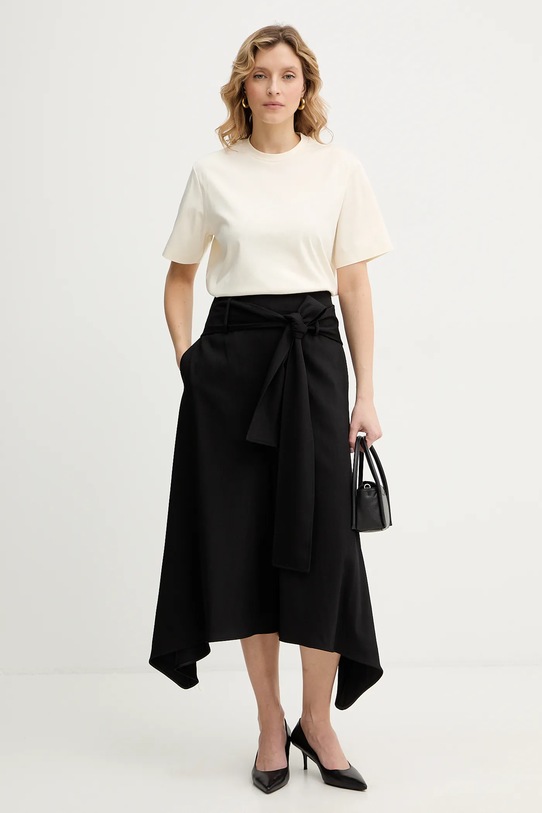 BOSS pantaloni cu lână Toscara 50553676 negru SS26