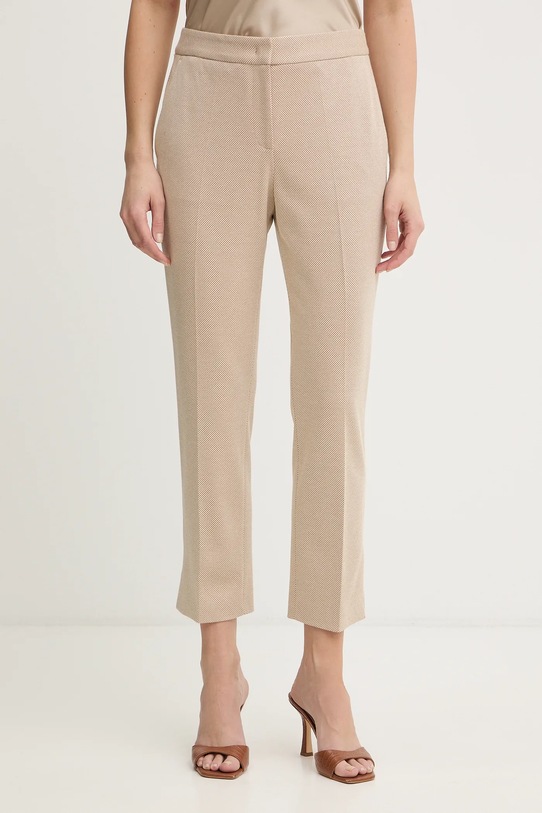 BOSS spodnie dzianina beżowy 50555740