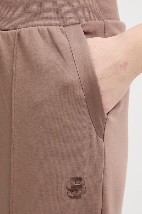 BOSS tepláky dámské s bavlnou Shiny B Pants hnědá 50557285
