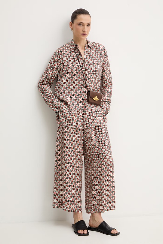 PS Paul Smith spodnie damskie z wiskozy W2R.391T.V31436 pomarańczowy SS26