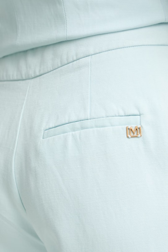 Marciano by Guess Pantaloni wide leg femei cu amestec de in JANE turcoaz G6GB04.W1782