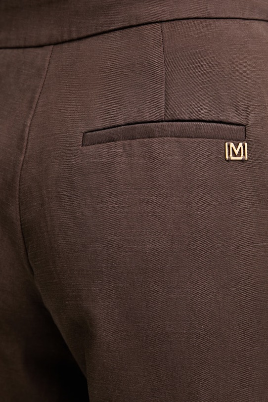 Marciano by Guess παντελόνι wide leg γυναικείο με πρόσμιξη λινού JANE καφέ G6GB04.W1782