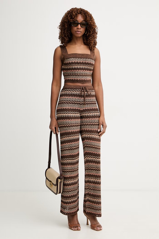 Marciano by Guess παντελόνι γυναικείο SUKI G6GB13.Z0645 καφέ SS26