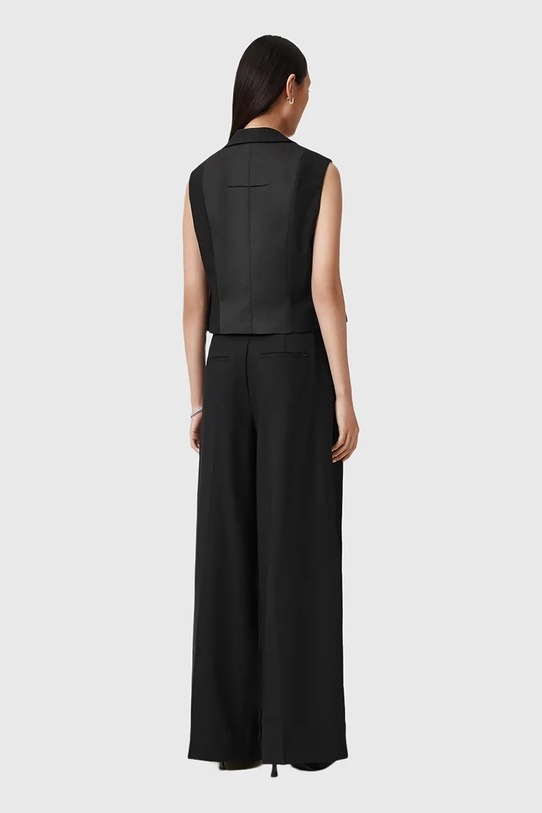 AllSaints spodnie z dodatkiem wełny W052QD czarny