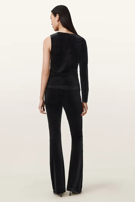 Zamatové nohavice AllSaints čierna W060TD