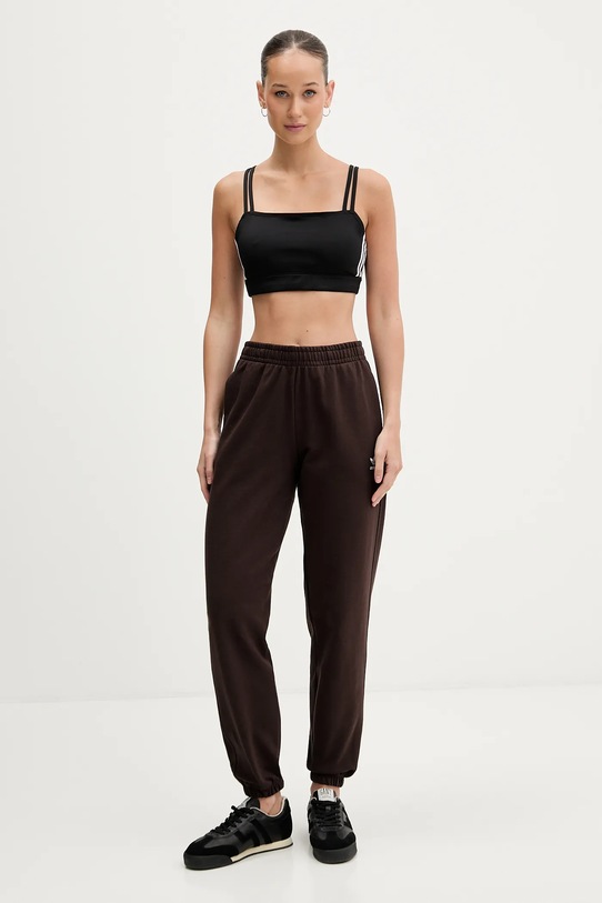 adidas Originals spodnie dresowe bawełniane Essentials KC9071 brązowy SS26