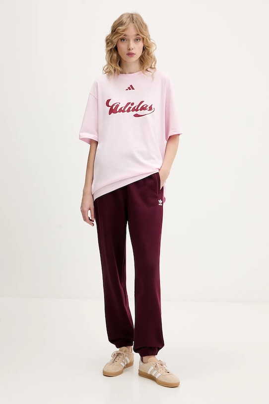 adidas Originals spodnie dresowe Essentials KC9102 bordowy SS26