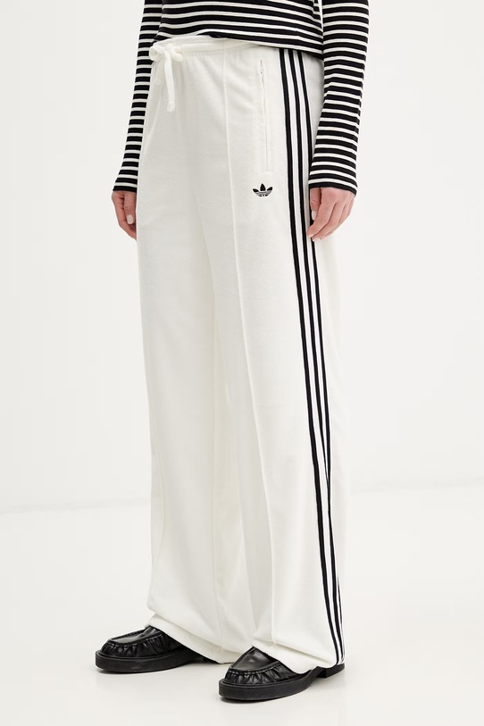 adidas Originals spodnie dresowe damskie Terry Towel Firebird beżowy KD1415