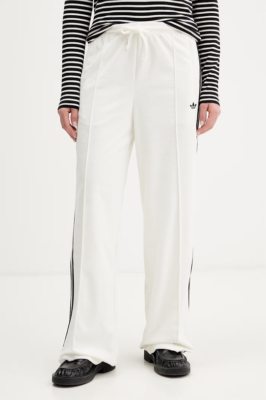 adidas Originals spodnie dresowe damskie Terry Towel Firebird beżowy KD1415