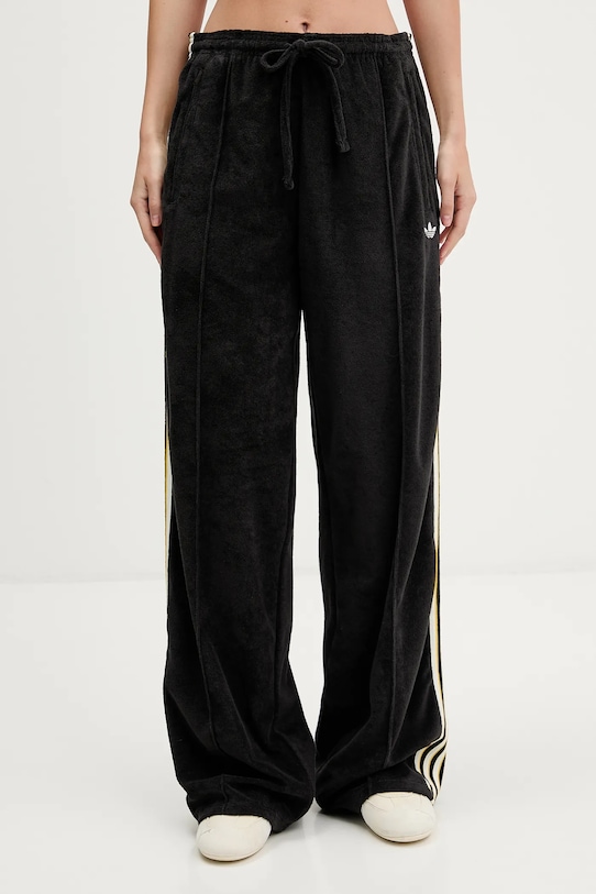 Tepláky adidas Originals Terry Towel Firebird nášivka čierna KD1416