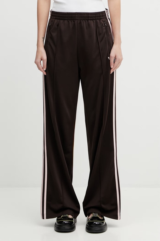 adidas Originals spodnie dresowe Firebird tkanina brązowy KD3664