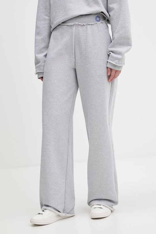 Βαμβακερό παντελόνι Hugo Blue Nuwaist_B βαμβάκι γκρί 50553589