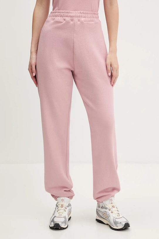 Hugo Blue spodnie dresowe bawełniane Naleisy_B bawełna różowy 50553979