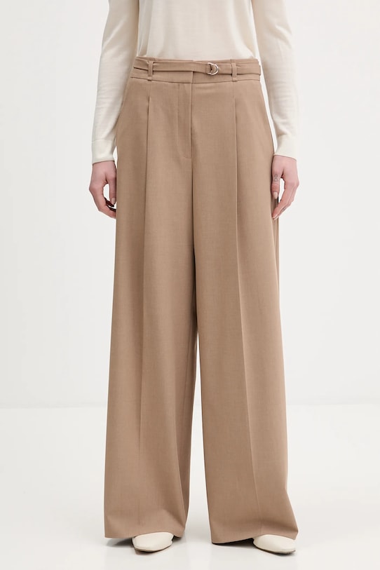 HUGO spodnie Hawelsa z elastanem beżowy 50554020