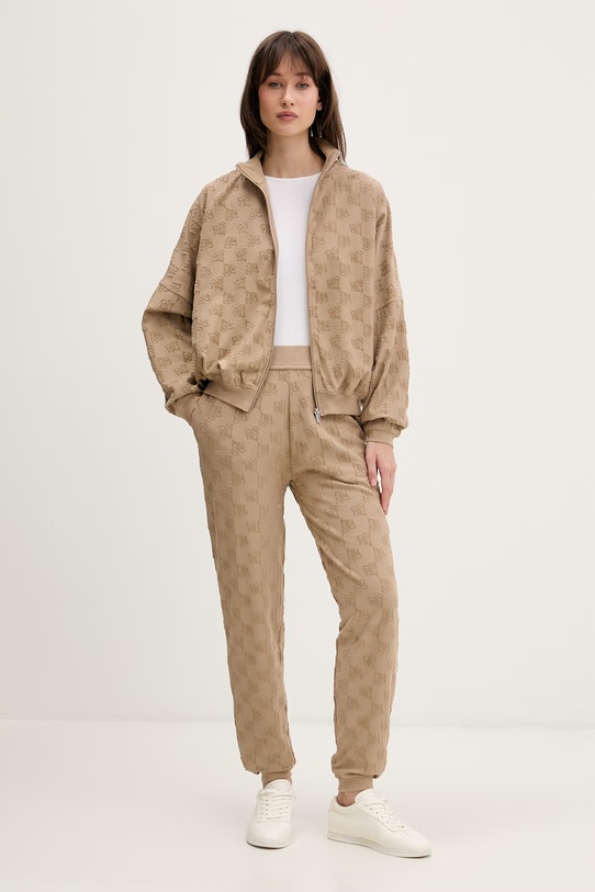 HUGO nadrág otthoni viseletre TERRYMONOGRAM_PANTS 50556809 bézs SS26