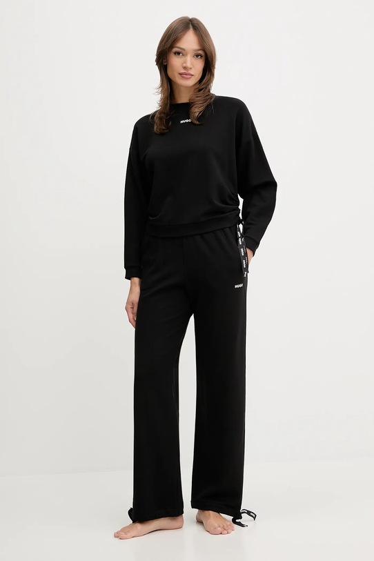 HUGO spodnie lounge CASUAL_PANT 50556893 czarny SS26