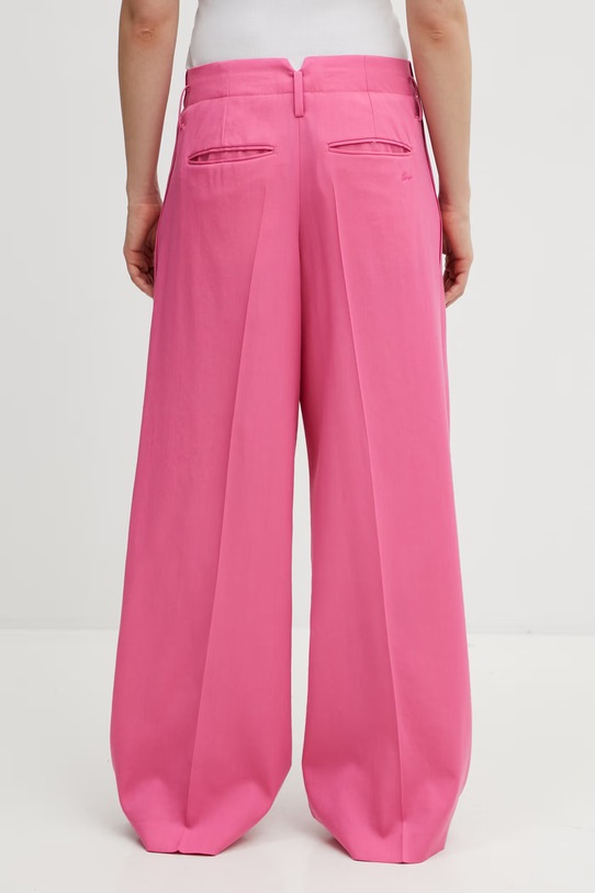 Odzież Kenzo spodnie wełniane FG52PA1259TF różowy