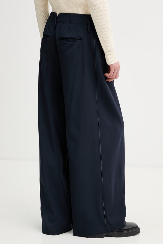 Odzież Kenzo spodnie wełniane FG52PA1259TF granatowy