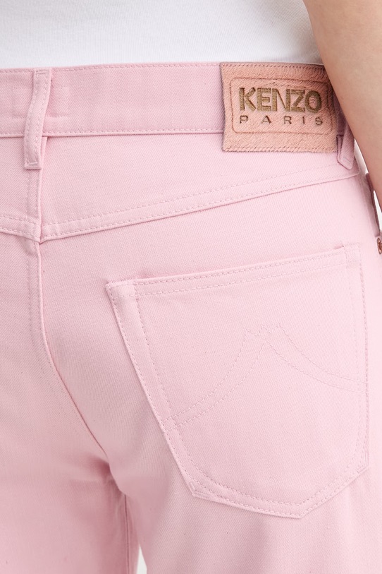 Kenzo jeansy straight damskie FG52DP2396M0 różowy