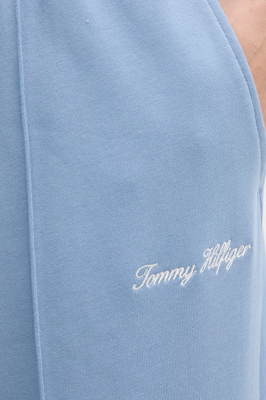 Bavlněné tepláky Tommy Hilfiger modrá WW0WW48784
