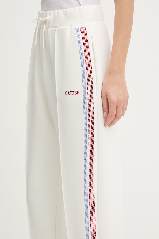 Guess spodnie dresowe BERTHE beżowy V6RB01.KCAY2