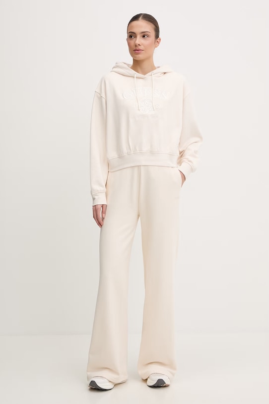 Guess spodnie dresowe YAYOI V6RB03.KD761 beżowy SS26