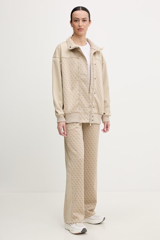 Παντελόνι φόρμας Guess MAYA V6RB09.K2042 μπεζ SS26