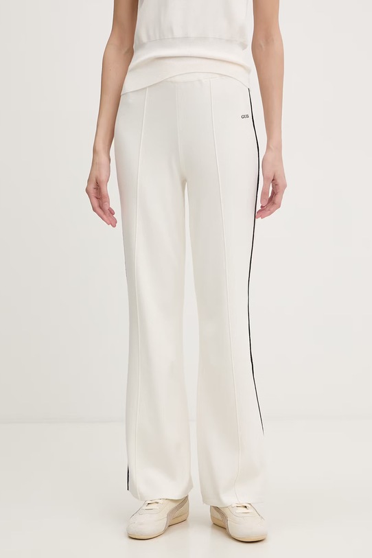 Guess Παντελόνι επίσημο γυναικείο με βισκόζη LAURENE μπεζ V6RB14.Z4642