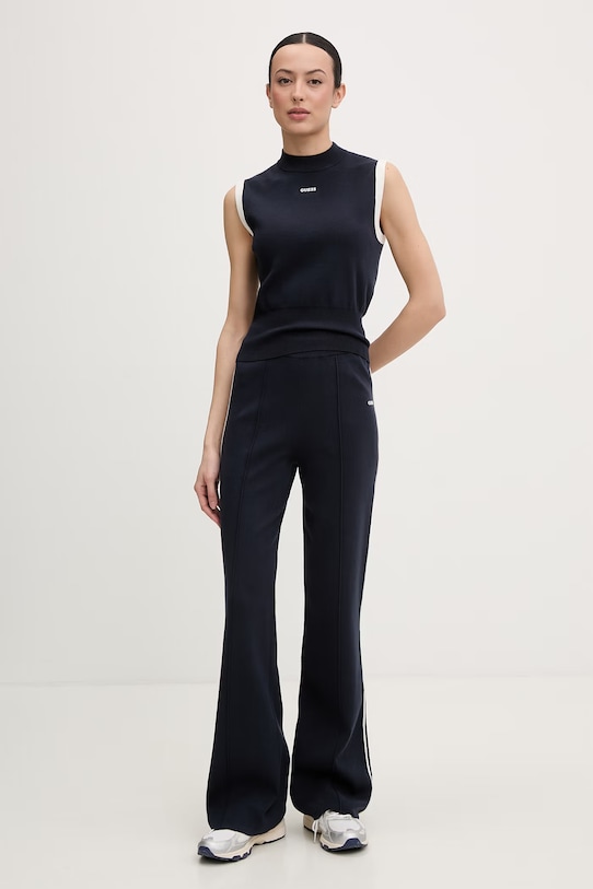 Guess spodnie dresowe damskie z wiskozą LAURENE V6RB14.Z4642 granatowy SS26