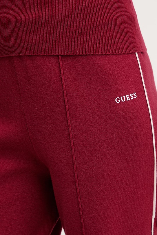 Guess spodnie dresowe damskie z wiskozą LAURENE bordowy V6RB14.Z4642