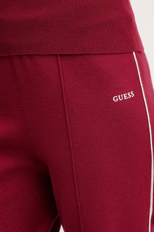 Guess spodnie dresowe damskie z wiskozą LAURENE bordowy V6RB14.Z4642