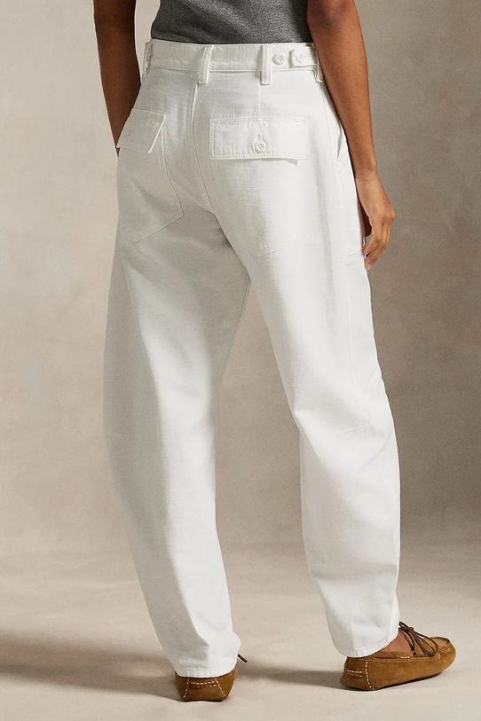 Polo Ralph Lauren pantaloni in cotone 211A93147 bianco SS26