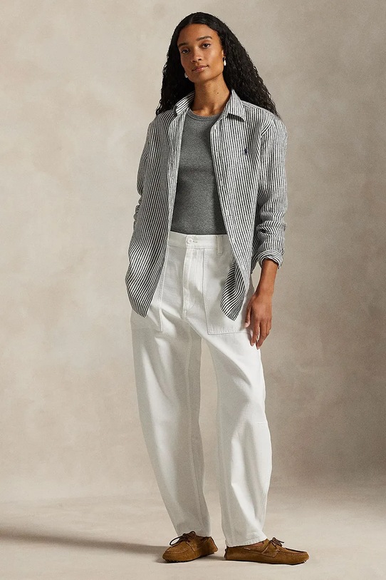 Abbigliamento Polo Ralph Lauren pantaloni in cotone 211A93147 bianco