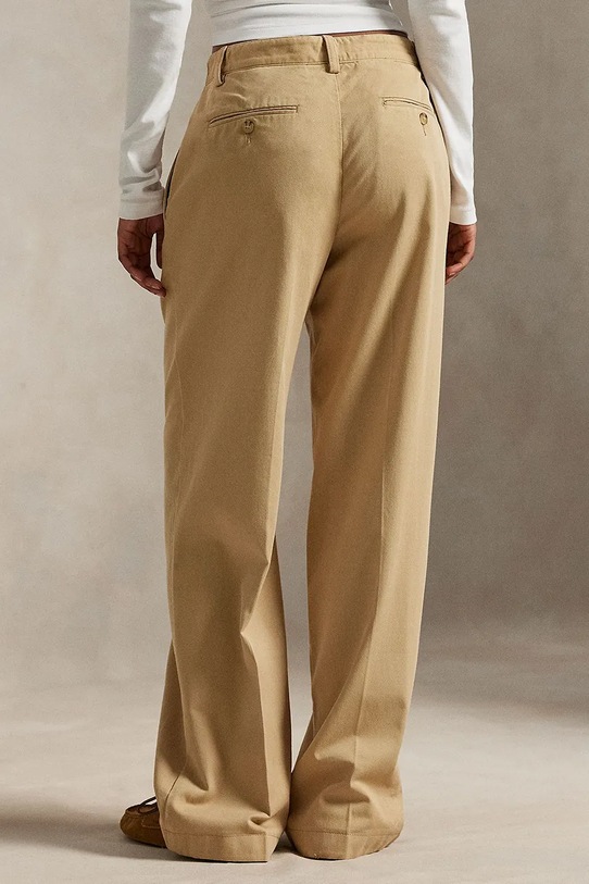 Kalhoty Polo Ralph Lauren 211A96676 béžová SS26