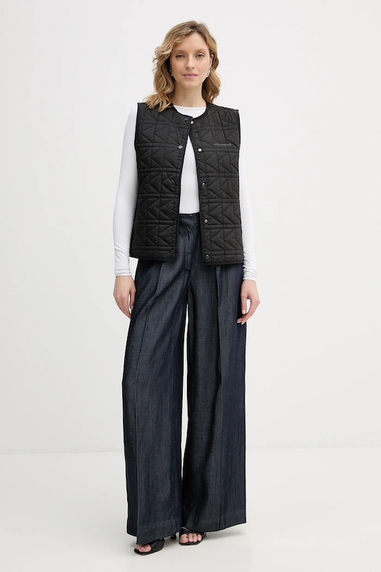 Hlače Karl Lagerfeld FLUID DENIM B1W10101 mornarsko plava SS26