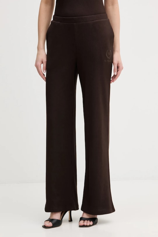 Karl Lagerfeld pantaloni de trening din bumbac HOTEL KARL bumbac maro B1W44006