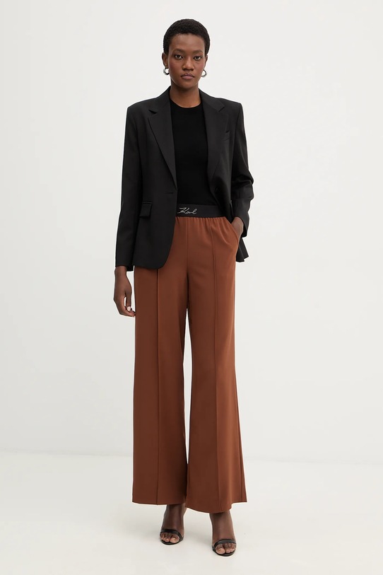 Karl Lagerfeld spodnie B1W10014 brązowy SS26