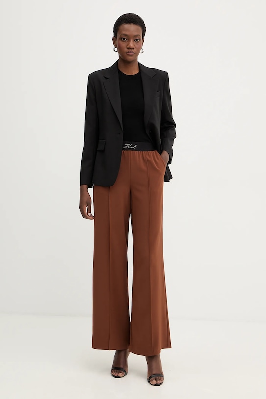 Karl Lagerfeld spodnie B1W10014 brązowy SS26