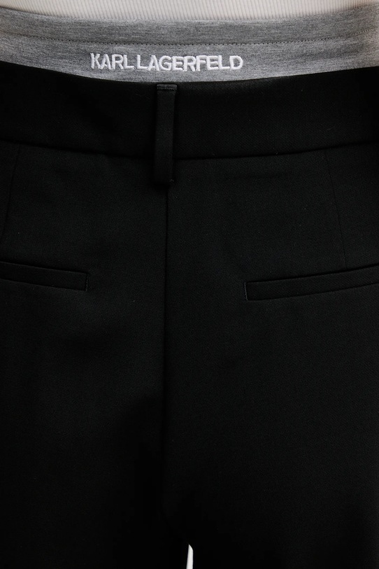 Karl Lagerfeld spodnie IKON czarny B1W10007