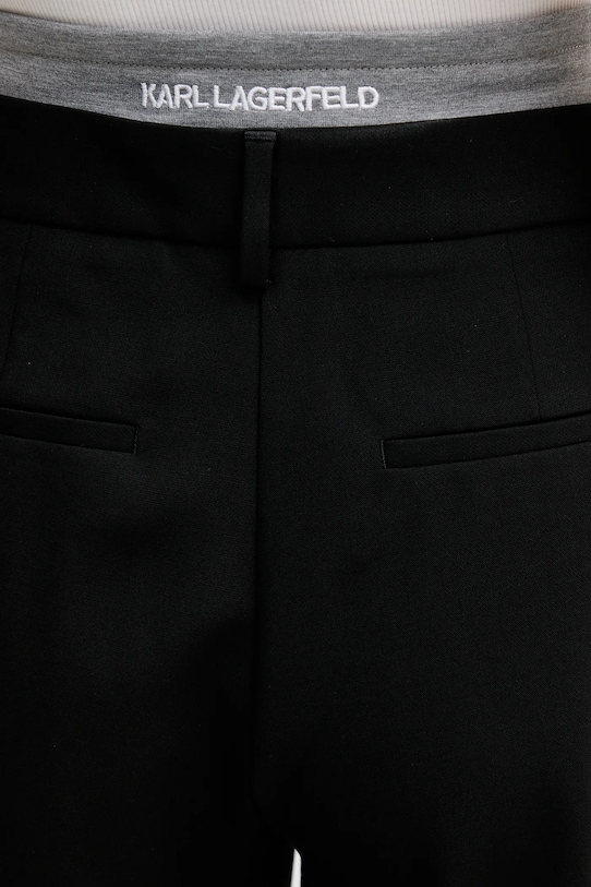 Karl Lagerfeld spodnie IKON czarny B1W10007